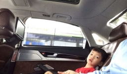 Cường đô la làm bố đảm đưa Subeo đi học bằng xe sang thay Hà Hồ