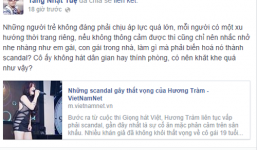 Tăng Nhật Tuệ ủng hộ xu hướng thời trang như Hương Tràm