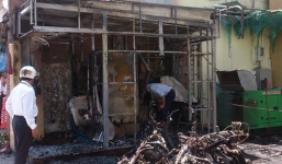 Hỏa hoạn tại phòng giao dịch Vietinbank thiêu rụi nhiều xe máy và buồng ATM 