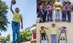 Cậu bé 5 tuổi có chiều cao 'khủng' 1,7m