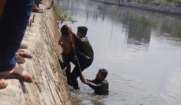 Bị truy đuổi, tên trộm không biết bơi nhảy sông chết đuối