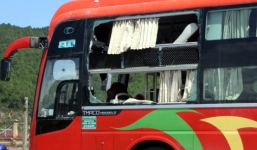 Hiện trường tan hoang vụ gói hàng phát nổ trên xe giường nằm