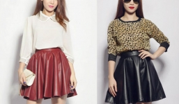 Váy da sành điệu cho mùa thu đông 2014