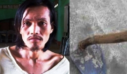 Con trai cầm cuốc bổ thẳng vào đầu bố