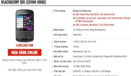 BlackBerry Q10 giảm giá xuống dưới 5 triệu