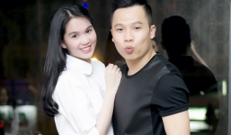 Ngọc Trinh giản dị, kín đáo cạnh ông bầu Vũ Khắc Tiệp