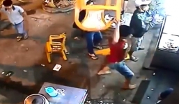 Clip giang hồ chém nhau ở quán nhậu Hải Phòng