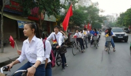 Đội Sinh viên tình nguyện nhộn nhịp với các hoạt động chuẩn bị cho ngày hội hiến máu nhân đạo