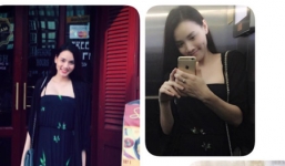 Trang Nhung khéo dấu bụng bầu 2 tháng với váy rộng