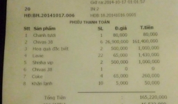 Hóa đơn đi bar trăm triệu: Trò photoshop để câu like?