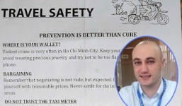Tờ rơi cảnh báo trộm cướp trong mắt du khách ngoại