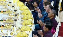 Lóa mắt trước quốc tiệc 'dát vàng' của Trung Quốc