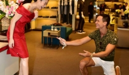 Kim Lý quỳ gối chọn váy cho Trương Ngọc Ánh nhân ngày sinh nhật 