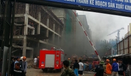 Nổ lớn, khói lửa ngùn ngụt tại Bệnh viện Nhi Trung ương