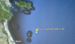 Vị trí tàu Phúc Xuân 68 chở 8 thuyền viên bị mất tích trên biển