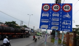 Biển báo dưới 40km/h trên đường quốc lộ được dỡ bỏ