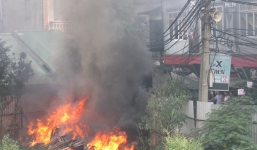 Hỏa hoạn bất ngờ tại khu đất trống, nhiều người hoảng loạn