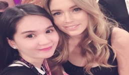 Ngọc Trinh rạng rỡ đọ sắc cùng thiên thần Victori