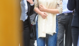 Vẻ đẹp u buồn của vợ bầu Kiên tại phiên tòa xử chồng