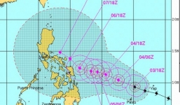 Thông tin mới nhất về siêu bão Hagupit giật trên cấp 17