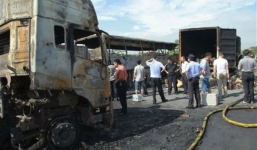 6 xe tải đâm nhau, 12 người thiệt mạng tại Trung Quốc