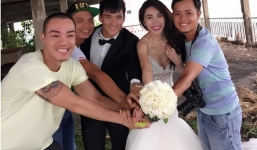 Thủy Tiên - Công Vinh nhí nhảnh trong hậu trường chụp ảnh cưới