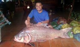 Cá hô “khủng” nặng 90 kg được bán với giá 2 triệu đồng/kg