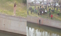 'Anh hùng' bị bỏ mặc sau khi cứu 'mỹ nhân' không quần áo nhảy sông tự tử