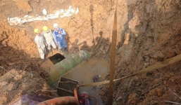 Vỡ ống nước Sông Đà: Tối nay nước được cấp trở lại