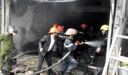 Nghệ An: Cháy lớn tại nhà riêng trưởng phòng cảnh sát hỗ trợ tư pháp