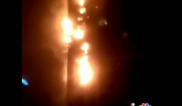 Cháy lớn ở tòa chung cư cao nhất thế giới