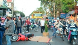 Tai nạn giao thông, thiếu nữ bị xe tải cán ngang người