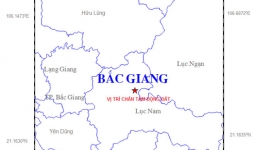 Động đất 2,9 độ richter ở Bắc Giang