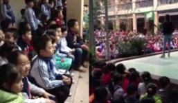 Video: Hàng trăm học sinh tiểu học hát 'Chắc ai đó sẽ về'