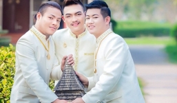 Ba chàng trai đồng tính kết hôn sau 5 năm sống chung