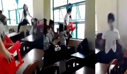 Nữ sinh bị đánh hội đồng vì không nghe lời lớp trưởng?