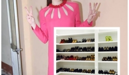 Choáng ngợp trước tủ giày 'khủng' của Hồ Ngọc Hà