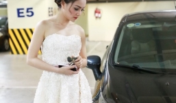 Lan Phương 'méo mặt' vì xế sang bị hỏng do tai nạn giao thông