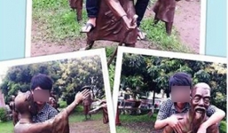 Bức xúc nam thanh niên cưỡi tượng ở khu di tích Trạng Trình