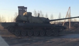 Quân đội Nga 'bị lộ' siêu xe tăng tuyệt mật T-14 Armata