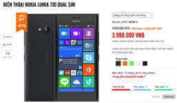 Nhiều smartphone Lumia đồng loạt giảm giá cả triệu đồng
