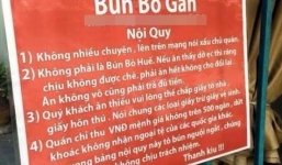 Chủ nhà hàng ra thông báo 'cấm' khách nói xấu trên mạng