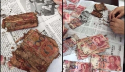 Cụ ông suýt mất gần 40 triệu đồng vì chôn tiền tiết kiệm dưới đất