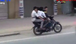 Video: Cảnh sát giao thông rượt đuổi xe kẹp 4 lạng lách trên đường