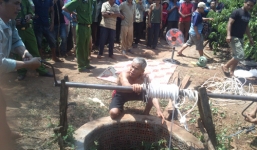 Phát hiện thi thể nam thanh niên dưới giếng sâu 46m