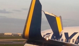 Hai máy bay va nhau gãy cánh khi rời đường băng