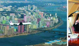 Kim Jong-un thích thú chiêm ngưỡng Bình Nhưỡng từ máy bay riêng