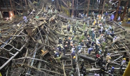 Nguyên nhân sập giàn giáo ở Vũng Áng: Đang xác minh do người hay máy