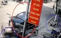 Video: Ô tô lạc lái, hất văng xích lô trên vỉa hè