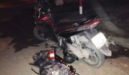 Phóng ào ào, 2 thanh niên tông xe vào tường gãy nát đùi